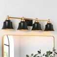thumbnail image 2 of LNC Phapricornus 30-in 4-Light Matte Black LED Industrial Vanity Light Bar, 2 of 4