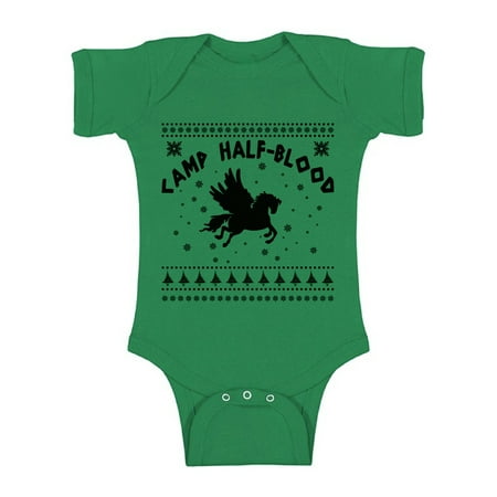 

Awkward Styles Ugly Christmas Baby Outfit Bodysuit Xmas Camp Half Blood Romper