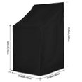 thumbnail image 3 of Sillas de apilamiento fuertes cubiertas de jardín impermeable silla de apilamiento cubierta de muebles Afortunado Sencillez, 3 of 5