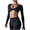 Black, variant on Long Sleeve Workout Tops for Women Soft Twist Deep V Cropped Tops for Yoga Pilates Gym Outfit S-XL