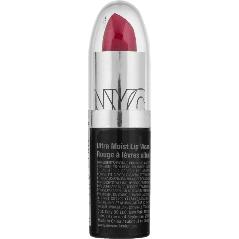 n.y.c. ultra moist lip wear NYC New York Color Ultra Moist Lipwear Lipstick, 305B Ruby, 0.13 oz
