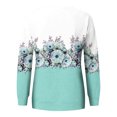 thumbnail image 5 of Meichang Sweatshirts pour Femmes Manches Longues Col Rond Coupe Ample Pull Tunique Graphique Florale Mode Sweatshirts à Blocs de Couleur avec Poche, 5 of 5