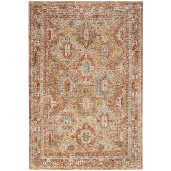 Nourison Petra Persian Rust 7'10" x 10'4" Area Rug, (8x10)