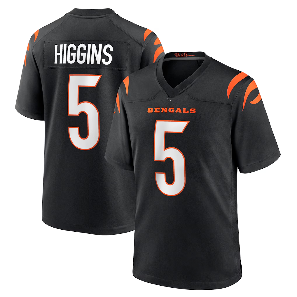 Cincinnati Bengals Higgins NFL Men's Black Authentic T-Shirt