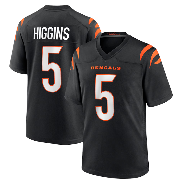 Cincinnati Bengals Higgins NFL T-Shirt Authentique Noir pour Hommes