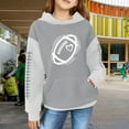 thumbnail image 2 of KAUOD Teen Girls Ribbed Hoodies Baseball Cute Pullover Hoodie Sweatshirts Kids Long Sleeve Fall Casual Tops Sweatshirts, 2 of 7