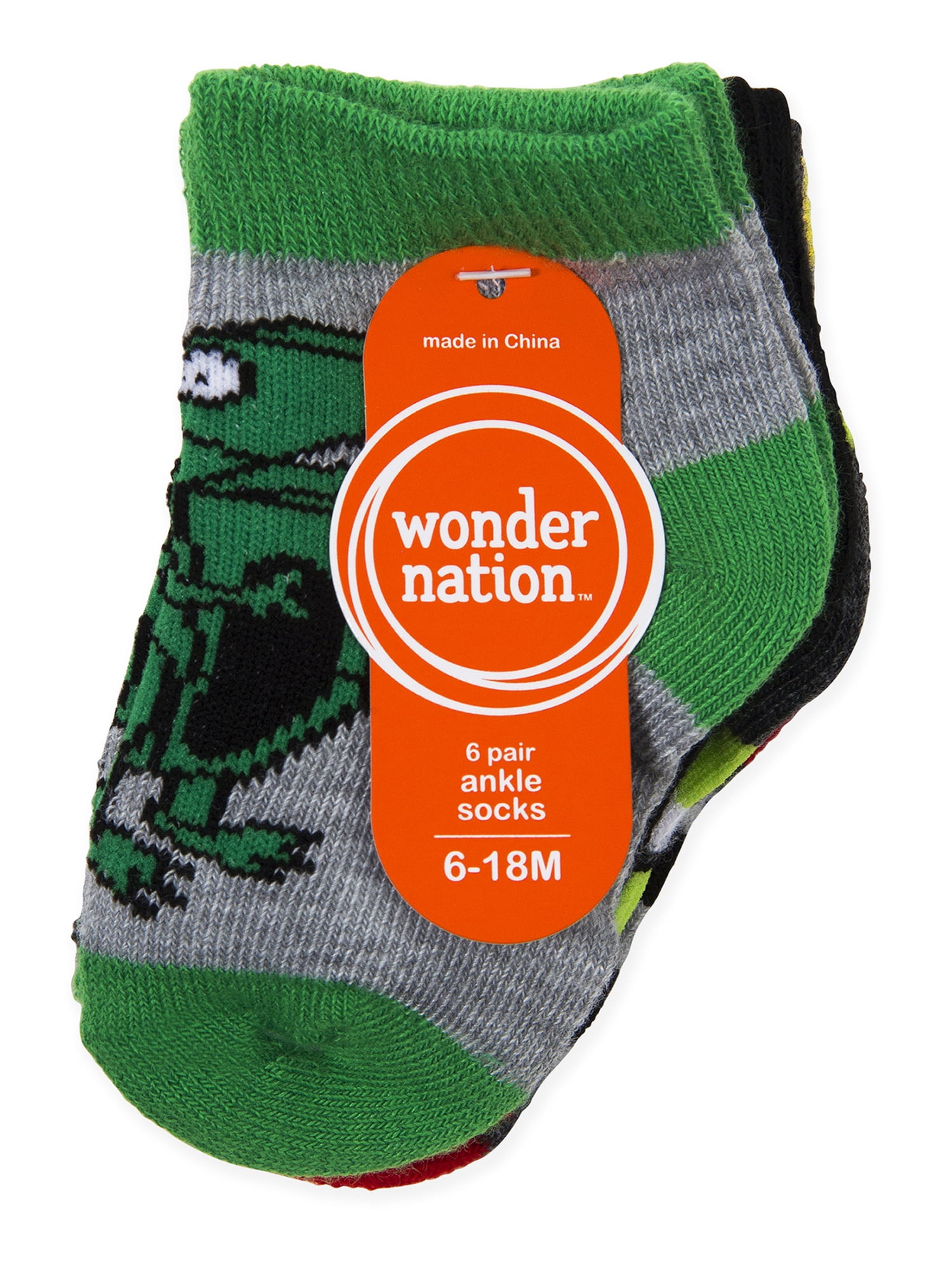 Wonder Nation Baby Boy Ankle Socks, 18-Pack, Sizes 0M-18M