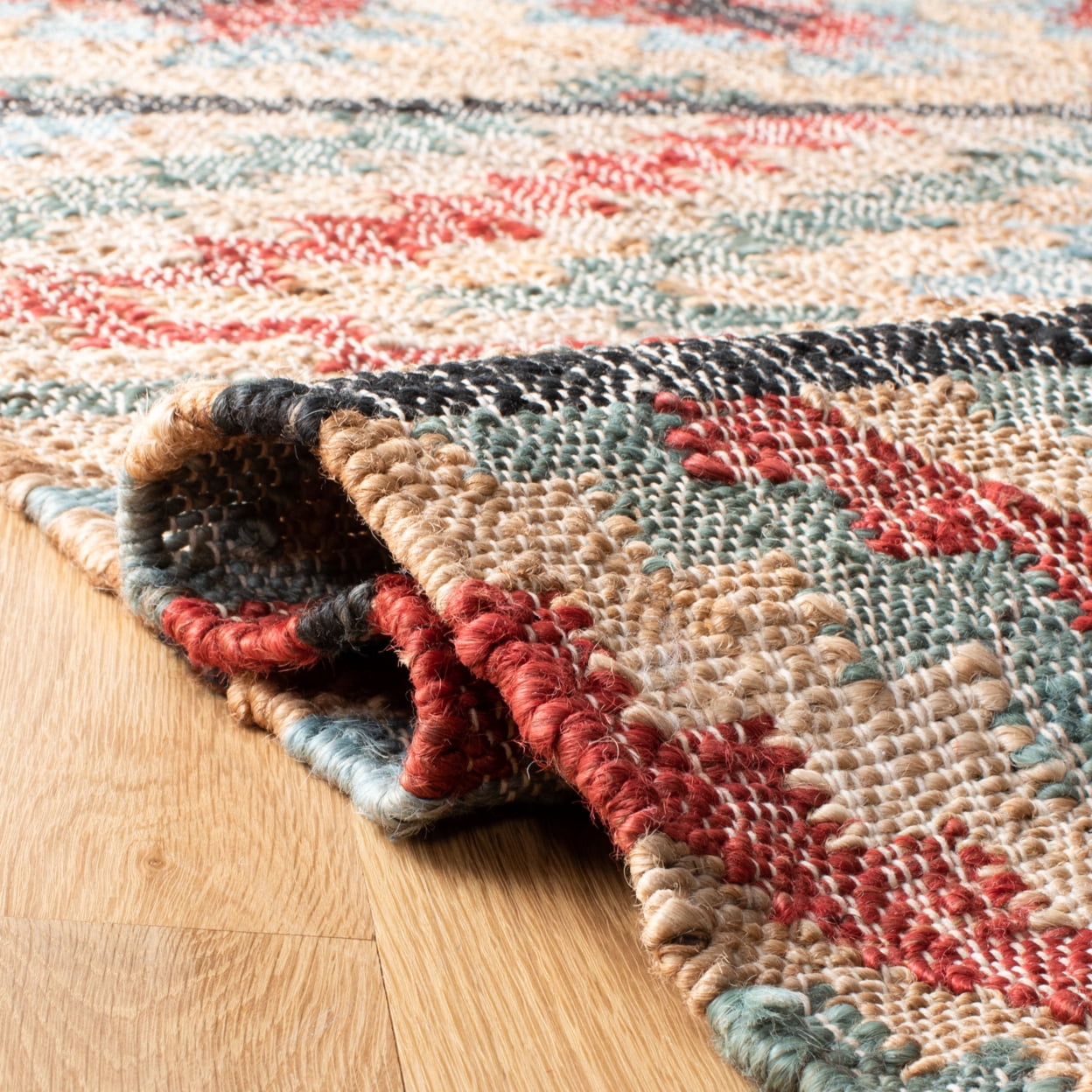 SAFAVIEH Kilim Aldous Tribal Area Rug, Natural/Red, 8' x 10'