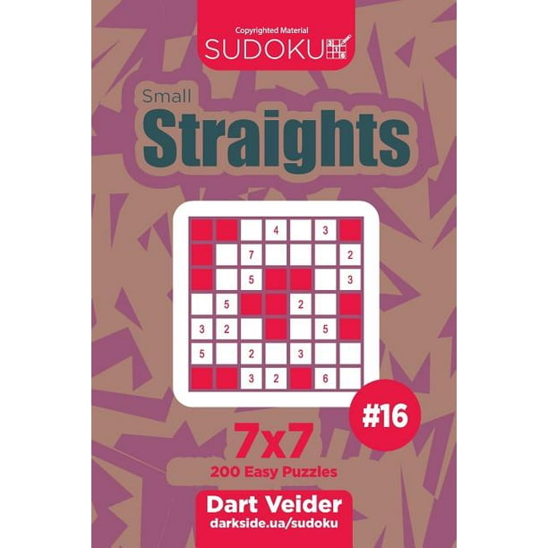 Sudoku Small Straights 200 Easy Puzzles 7x7 Volume 16 Walmart 