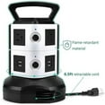thumbnail image 4 of CJC Surge Protector Power Strip Tower 7-15 Outlets 2 USB Ports Charging Station with 6ft Heavy Duty Extension Cord for Home Office Dorm, 4 of 6