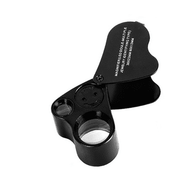 GJX Magnifying Glass with Light,30X 60X Jewelers Loupe,Elaborate LED Magnifying Glass