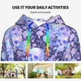 thumbnail image 4 of Lsque flower crystal Skull Pattern Casual Women's Hoodie,Hooded Sweatshirt with Kangaroo Pocket,Pullover Hoodie with Eye-catching Drawstrings-X-Large, 4 of 7
