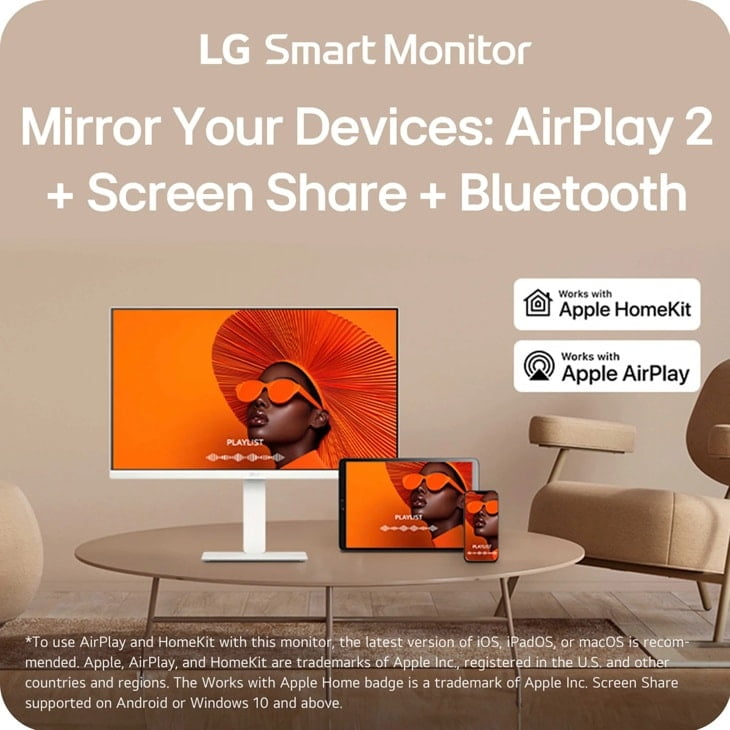 LG 27-Inch Smart 4K UHD (3840 x 2160) IPS Computer Monitor
