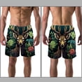 thumbnail image 3 of luoweisi Men's Beach Shorts Quick Dry Swim Trunks with Mesh Lining Jungle Elk S, 3 of 5