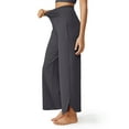 thumbnail image 2 of G4Free Wide Leg Pants for Women 29'' Loose Yoga Capri Pants Cross High Waist Dance Palazzo Casual Pants with Pockets, 2 of 7