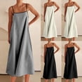 thumbnail image 1 of Gspmoly Robe d'Été, Mode Femmes Été Décontractée Unie Camis Sans Manches Mini-Robe Robes de Soirée pour Femmes Offres Prime, 1 of 6