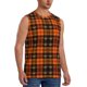 thumbnail image 2 of Fotbe Halloween Tartan Plaid Men's Camiseta sin Mangas Estampada para Hombres, Playera Casual para Gimnasio, Entrenamiento, Playa-Medium, 2 of 7