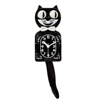Creative Cartoon Cat Tail Swinging Wall Clock – Iconic Moving Cat Wall Clock with Swinging Tail, Battery Operated, Mid-Century Modern Home & Office Decor (Requires 2 AA Batteries)