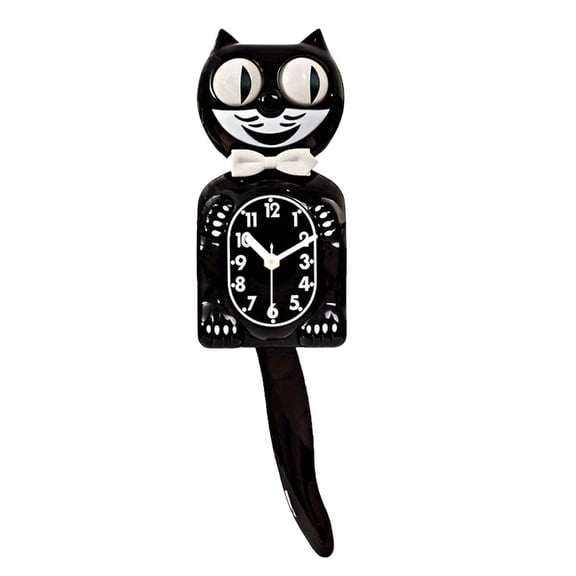 Creative Cartoon Cat Tail Swinging Wall Clock – Iconic Moving Cat Wall Clock with Swinging Tail, Battery Operated, Mid-Century Modern Home & Office Decor (Requires 2 AA Batteries)