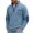 Blue, variant on TOUMENY Men Sweater Zip Mock Neck Long Sleeve Casual Pullover Fall Winter Loose Solid Knit Tops Army Green L