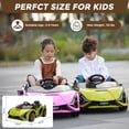 thumbnail image 6 of TOBBI 12V Licensed Lamborghini Sian Kids Ride on Car W/ Remote Control Lights Age 3-6 Child, Green, 6 of 8