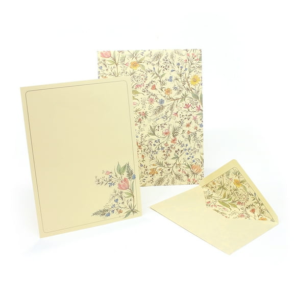 Primavera Stationery Portfolio with Sheets and Envelopes