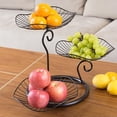 thumbnail image 5 of Multilayer Fruit Basket Multilayer Fruit Tray Fruit Basket Nordic Style 3 Tier Fruit Basket Modern Multi Layer Fruit Snack Storage Basket For Living Room Coffee Table  Leaf Black, 5 of 5