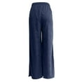 thumbnail image 7 of Gyexs Wide Leg Pants Woman High Waist Yoga Pants Baggy Stretchy Wide Leg Y2k Streetwear Women's Fashion, #04 Dark Blue, Size S, 7 of 7