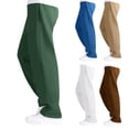 thumbnail image 2 of XINPING Black Work Pants Men Tall Trendy Hiking Casual Pants Stretch Lightweight Outdoor Sweatpants with Pockets, 2 of 7