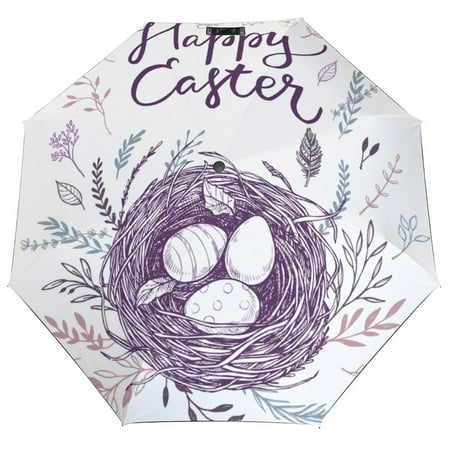

ANYWAY.GO Windproof & Water-Resistant Compact Foldable Travel Umbrellatotes Hand Drawn Happy Portable Travel Umbrella，Diameter 42.5 in