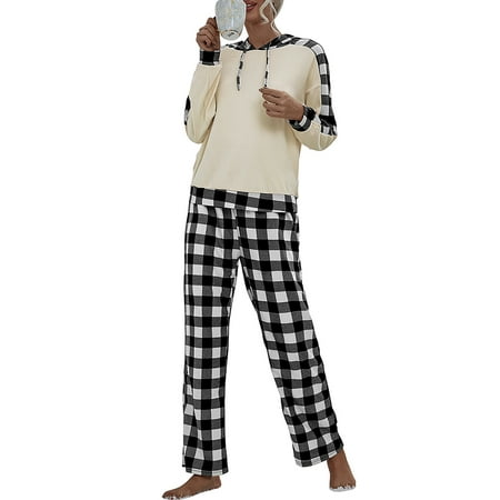 

Enjiwell Womens Christmas Family Matching Pajamas 2pcs Plaid Check Winter Sleepwear Pjs