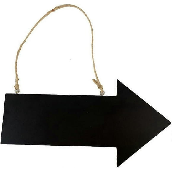 Wooden Sign Board Sign Arrow Signs Reusable Chalk Signs Directional Board Housewarming Gift (Black)