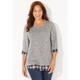 thumbnail image 2 of Catherines Women's Plus Size Petite Impossibly Soft Duet Tunic, 2 of 6