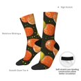 thumbnail image 4 of Gukieu Orange Lemon Print Contrast Color Mid-calf Socks, Sweat-wicking Athletic Socks, Unisex Clothing Accessories, 4 of 6