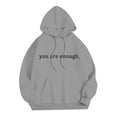 thumbnail image 2 of CONFREE Mens Hoodie Letter Prints Hoodies For Men Graphic Long Sleeve Casual Pullover Hooded Sweatshirts With Pockets, 2 of 8