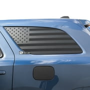 BOGAR TECH DESIGNS Precut American Flag Rear Side Quarter Window Decal Stickers Compatible with Dodge Durango 2014-2021, Matte Black