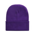 thumbnail image 2 of ZQUUVOU Unisex Beanie for Men Women Fleece Lined Beanie Warm Winter Caps Unisex Cuffed Knit Hat Winter Beanie Skull Cap Purple, 2 of 3
