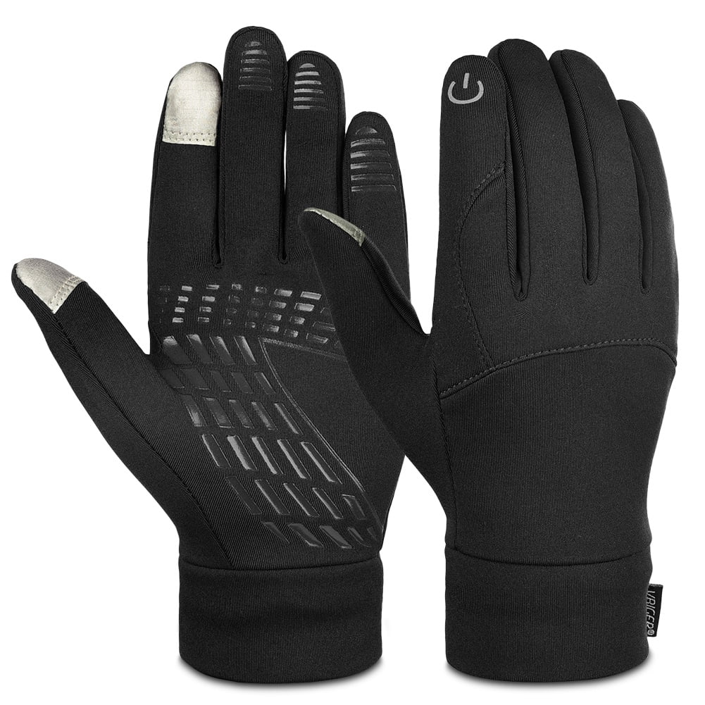 VBIGER Mens Gloves Genuine Leather Touch Screen Winter Gloves 
