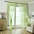 thumbnail image 5 of Miyuadkai Curtain Clearance Tulle 1 Leaves Panel Window Voile Drape Sheer Fabric Curtain Home Decor Home Decor Green one Size, 5 of 7