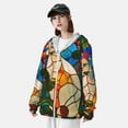thumbnail image 3 of Lsque Stained Glass Cat Art UPF 50+ Lightweight Sun Protection Men's Women's Long Sleeve Shirt, Hoodie Performance -XX-Large, 3 of 9