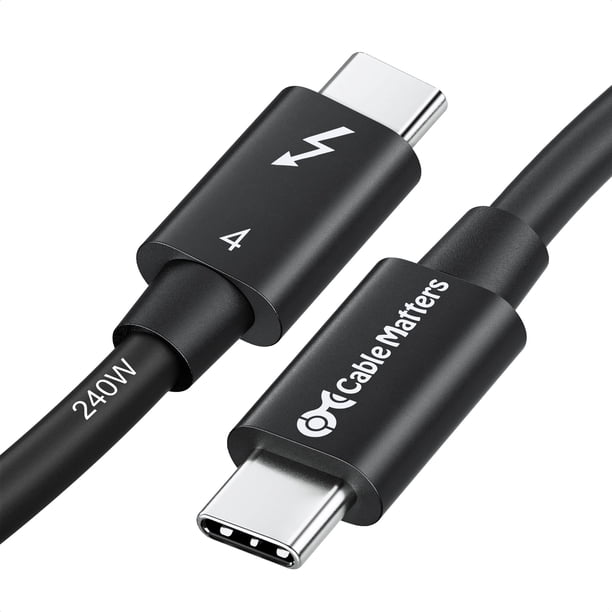 Cable Thunderbolt 4 Matters de 0,3 m/1 pie, certificado por Intel