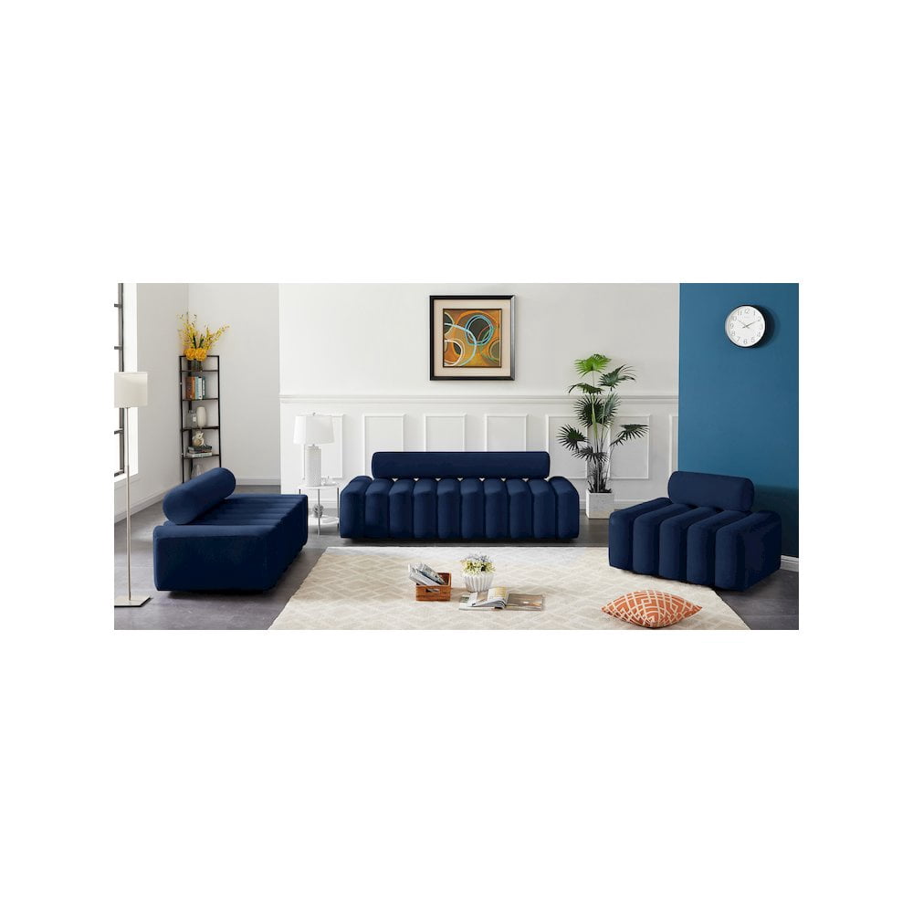 Meridian Furniture Melody Navy Velvet Loveseat