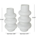 thumbnail image 3 of DecMode 12", 11"H Dimensional Bubble White Glass Vase, Set of 2, 3 of 13