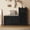 Black, variant on Retro Carved Entryway Shoe Bench, Versatile Multi-Arrangement Design with Storage Drawer