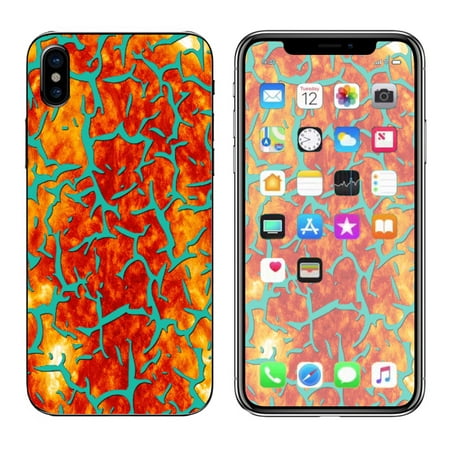 Skin Decal For Apple Iphone X 10  / Kobe Design Orange
