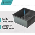 thumbnail image 6 of Strictly Sinks Undermount Gunmetal Black Kitchen Sink – 18 Inch Single Bowl Bar Prep Sink 16 Gauge Stainless Steel, 6 of 9