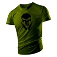 thumbnail image 1 of Camiseta holgada y transpirable para hombre, Top deportivo informal de gran tamaño para correr, Fitness, estampado de Calavera, ropa de calle de Hip-Hop, 4XL, 1 of 4