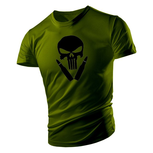Camiseta holgada y transpirable para hombre, Top deportivo informal de gran tamaño para correr, Fitness, estampado de Calavera, ropa de calle de Hip-Hop, 4XL