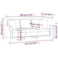 thumbnail image 5 of vidaXL Sectional Sofa Couch with Pillows and Cushions for Living Room Fabric, 5 of 6