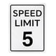 thumbnail image 1 of Señal de límite de velocidad Uxcell 5 MPH 16" x 12" Señal de tráfico de aluminio resistente a la intemperie, 1 of 1